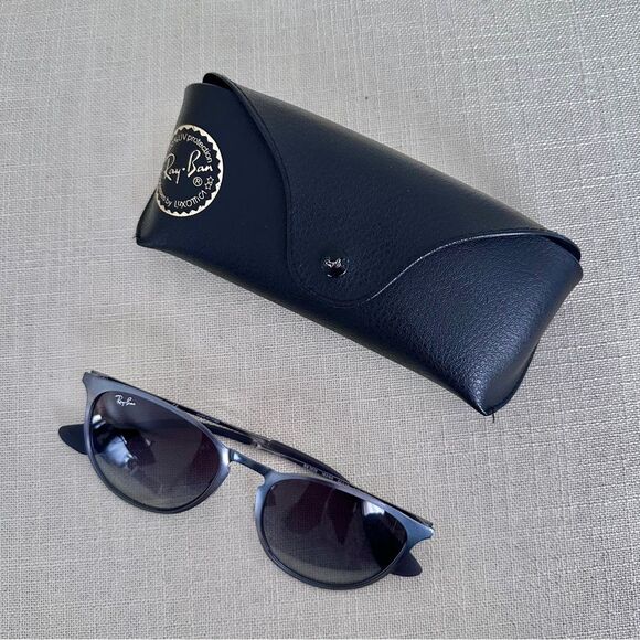 Ray Ban Women’s Erika Phantos Cat Eye Metal Sunglasses Black - Picture 2 of 10